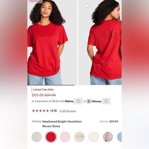 PINK Victoria's Secret Red Tee